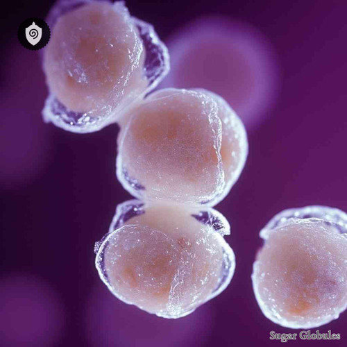 Cryptococcus Neoformans sugar spheres in compact granule form for energetic homeopathic (nonmedical) dry-form physical presentation