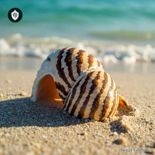 Cypraea Ostergaardi sugar granules in spherical form for energetic homeopathic (nonmedical) dry storage and physical product presentation