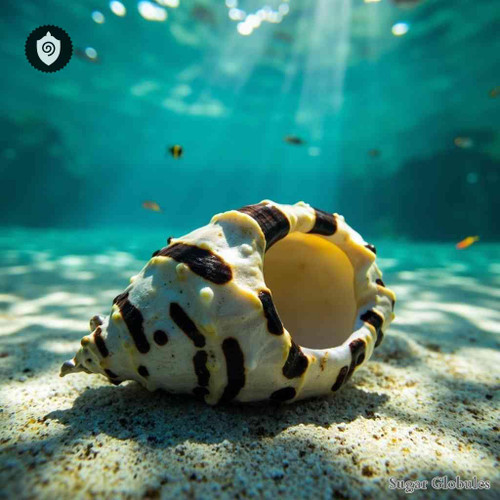 Cypraea Tigris sugar spheres in consistent orb format for energetic homeopathic (nonmedical) dry-form presentation