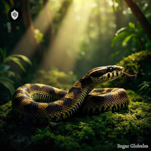 Deinagkistrodon Acutus sugar spheres in uniform orb form for energetic homeopathic (nonmedical) dry-form presentation and storage