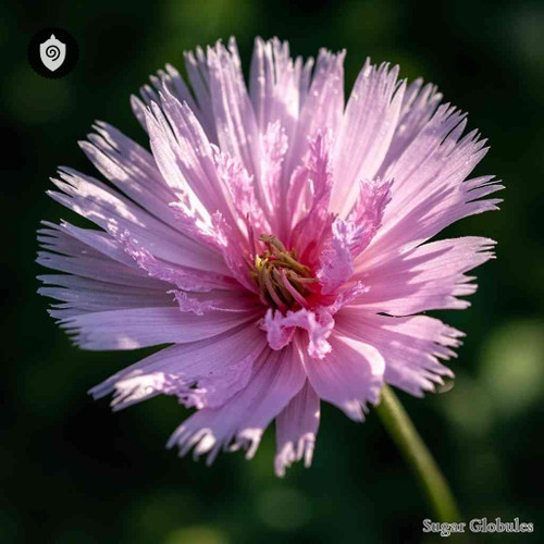 Dianthus Superbus sugar orbs in small, uniform granules for energetic homeopathic (nonmedical) product presentation