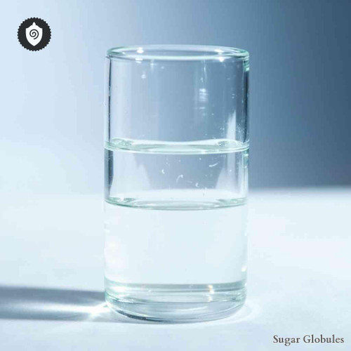 Diethylenglycolum sugar spheres in uniform granule format for energetic homeopathic (nonmedical) physical remedy presentation