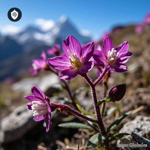 Dionysia Involucrata sugar spheres in compact orb format for energetic homeopathic (nonmedical) dry-form presentation