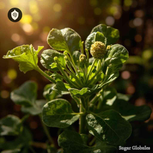 Dorstenia Barteri sugar spheres in pellet form for energetic homeopathic (nonmedical) dry-form presentation and physical remedy listing