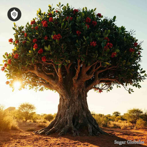 Erythrophlaeum Guineense sugar spheres in pellet form for energetic homeopathic (nonmedical) dry-form presentation and storage