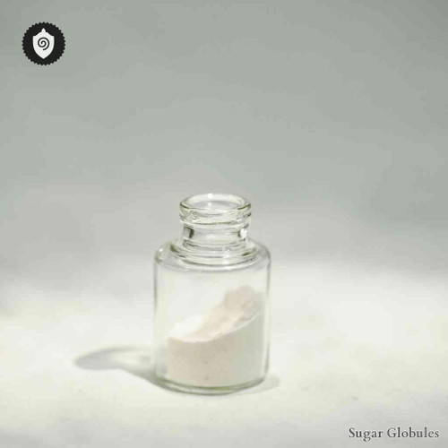 Etynodiolum Diaceticum sugar granules in precise orb format for energetic homeopathic (nonmedical) dry-form presentation and storage