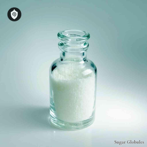 Europium Fluoratum sugar spheres in precise orb form for energetic homeopathic (nonmedical) dry-form physical presentation