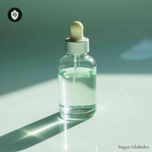 Ferrum Bromatum sugar spheres in compact orb form for energetic homeopathic (nonmedical) dry presentation and storage.