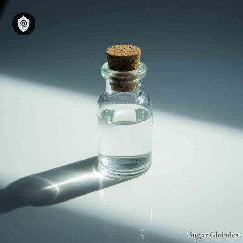 Ferrum Ferrocyanatum sugar spheres in precise granule form for energetic homeopathic (nonmedical) dry-form presentation