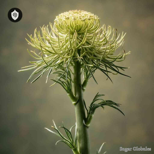 Ferula Narthex sugar spheres in uniform orb format for energetic homeopathic (nonmedical) dry-form physical remedy presentation