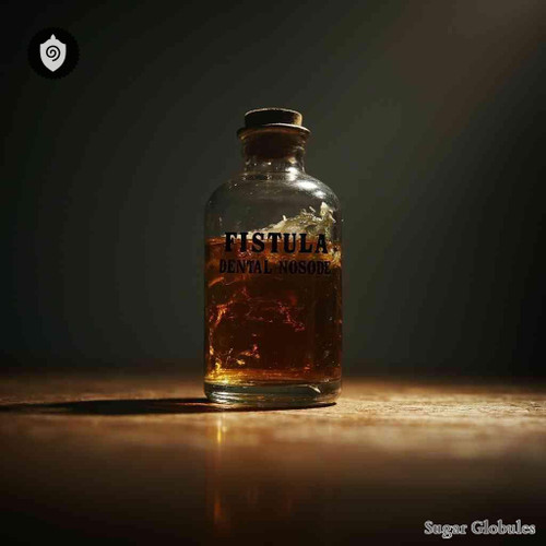 Fistula Dental Nosode sugar spheres in spherical form for energetic homeopathic (nonmedical) physical product presentation