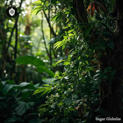 Flagellaria Indica sugar granules in consistent orb form for energetic homeopathic (nonmedical) dry-form presentation and storage