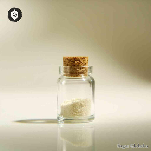 Fludrocortisonum Aceticum sugar spheres in uniform granule form for energetic homeopathic (nonmedical) product presentation