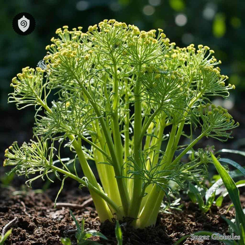 Foeniculum Dulce sugar spheres in uniform orb form for energetic homeopathic (nonmedical) dry-form presentation and storage