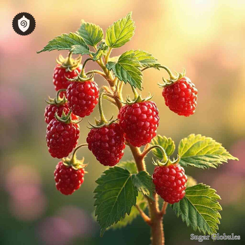 Framboesinum sugar spheres in precise orb form for standardized energetic homeopathic (nonmedical) dry-form presentation