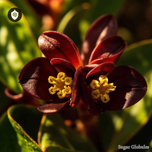 Friesodielsia Obovata sugar spheres in compact orb format for energetic homeopathic (nonmedical) pellet presentation