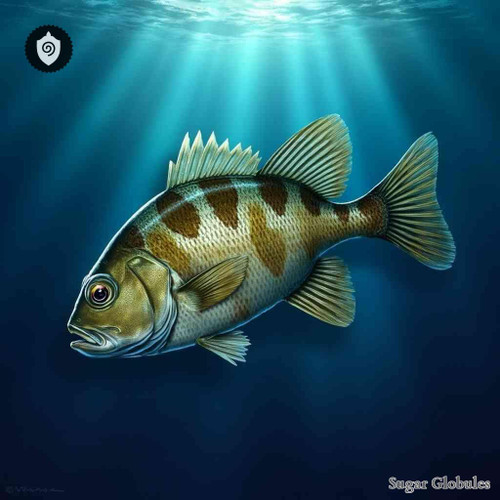 Gadus Morrhua sugar spheres in spherical form for energetic homeopathic (nonmedical) physical presentation in dry storage