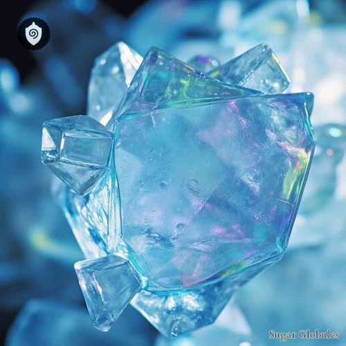 Gallium Fluoratum sugar granules in compact orb form for energetic homeopathic (nonmedical) physical format and structured presentation