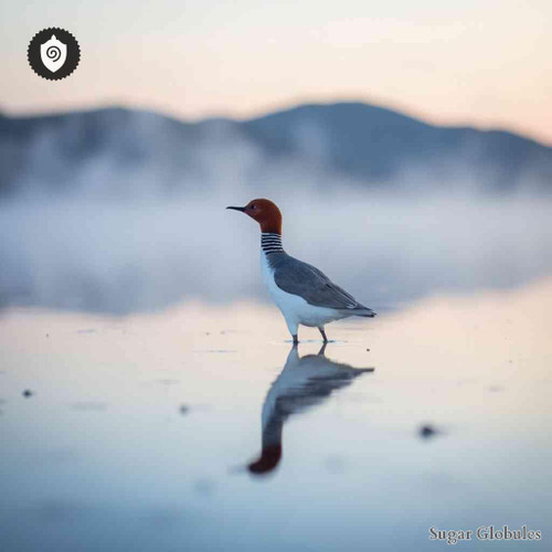 Gavia Stellata sugar spheres in compact orb form for energetic homeopathic (nonmedical) physical presentation and dry storage