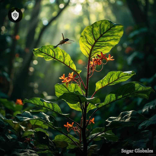 Gesnouinia Arborea sugar spheres in uniform orb form for energetic homeopathic (nonmedical) dry-form presentation and storage