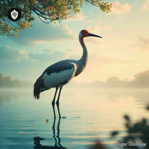 Grus Antigone sugar spheres in compact orb form for energetic homeopathic (nonmedical) dry storage and presentation