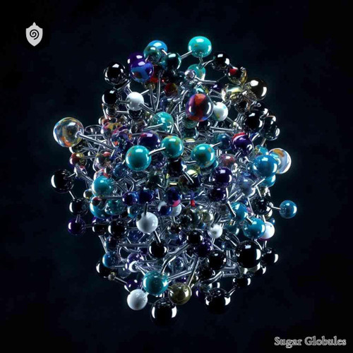 Guaninum sugar spheres in pellet form for energetic homeopathic (nonmedical) dry storage and physical remedy presentation