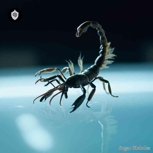 Hadogenes Paucidens sugar spheres in uniform orb format for energetic homeopathic (nonmedical) product presentation and dry storage