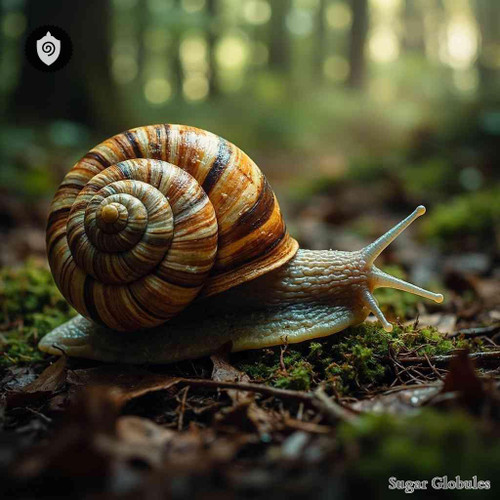 Helix Pomatia Calcarea sugar spheres in compact orb form for energetic homeopathic (nonmedical) dry-form presentation and storage