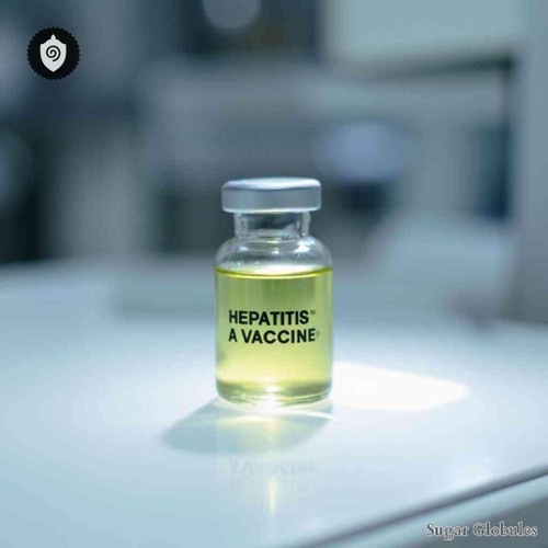 Hepatitis A Vaccine sugar granules in spherical form for energetic homeopathic (nonmedical) dry storage and precise measurement