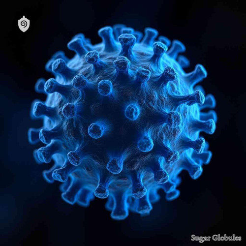 Hepatitis C Virus sugar spheres in compact orb form for energetic homeopathic (nonmedical) dry-form presentation and physical display