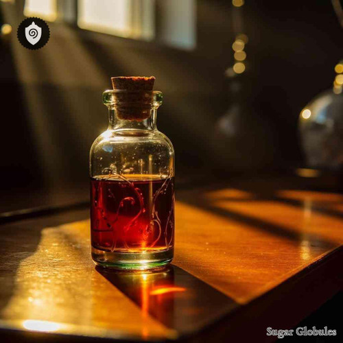 Holmium Iodatum sugar spheres in pellet format for energetic homeopathic (nonmedical) dry-form presentation and storage