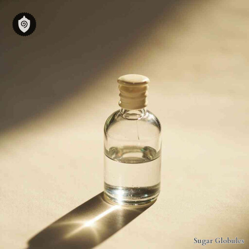 Hydrogenium Peroxidum sugar spheres in precise orb format for energetic homeopathic (nonmedical) dry-form presentation