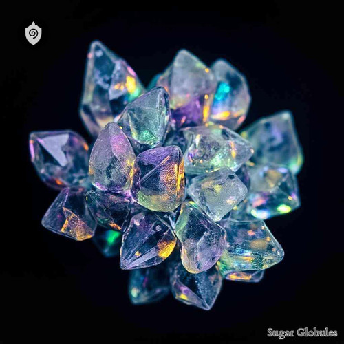 Hyoscyamine sugar spheres in uniform pellet form for energetic homeopathic (nonmedical) remedy physical presentation
