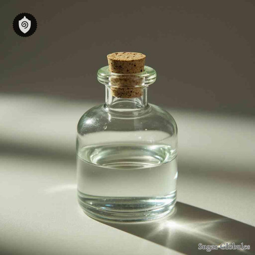 Iodium Muriaticum sugar granules in uniform orb format for energetic homeopathic (nonmedical) dry-form presentation and storage