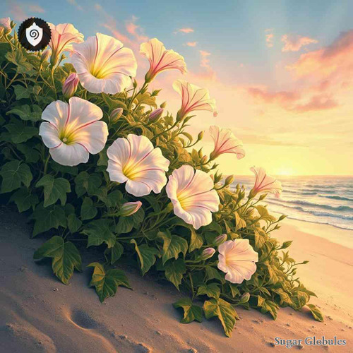 Ipomoea Imperati sugar spheres in pellet form, standard size for energetic homeopathic (nonmedical) dry-form presentation