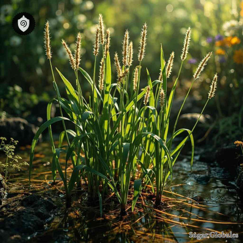 Juncus Pilosus sugar spheres in compact orb format for structured energetic homeopathic (nonmedical) dry-form presentation