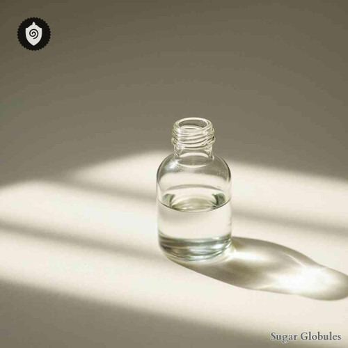 Lac Vaccinum Pasteurisatum sugar spheres in precise orb format for energetic homeopathic (nonmedical) product presentation