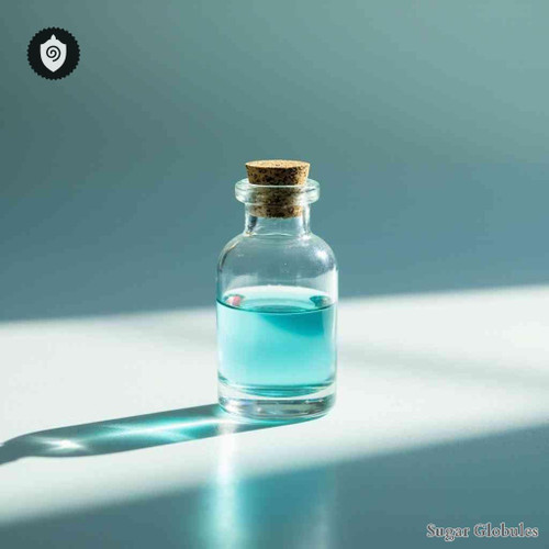 Lacus Mono sugar spheres in compact orb shape for energetic homeopathic (nonmedical) dry-form presentation and storage