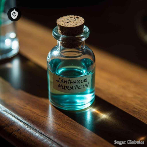 Lanthanum Muriaticum sugar granules in consistent orb form for energetic homeopathic (nonmedical) dry-form presentation