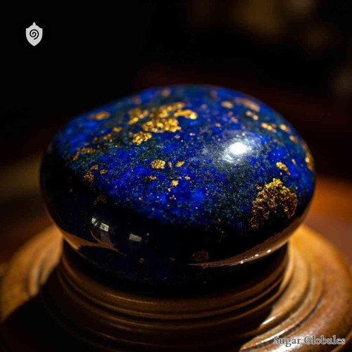 Lapis Agglestone sugar spheres in uniform orb format for energetic homeopathic (nonmedical) dry-form presentation and storage