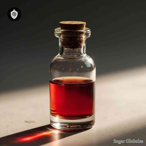 Lava Santorinis sugar spheres in precision orb format for energetic homeopathic (nonmedical) product presentation and storage