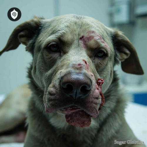 Leishmaniasis Canis sugar spheres in compact orb form for energetic homeopathic (nonmedical) physical remedy presentation