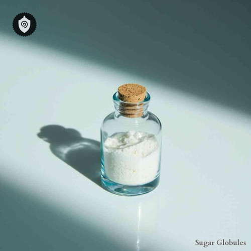 Levothyroxinum sugar spheres in compact orb form for energetic homeopathic (nonmedical) physical remedy presentation and storage