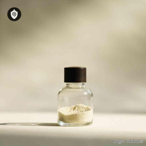 Lilium Album sugar spheres in precise granule format for energetic homeopathic (nonmedical) dry preparation and storage