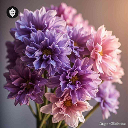 Limonium Sinuatum sugar spheres in precise pellet form for energetic homeopathic (nonmedical) dry-form presentation and storage