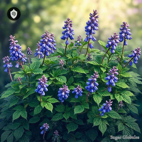 Lippia Asperifolia sugar granules in uniform orb format for energetic homeopathic (nonmedical) dry-form physical presentation