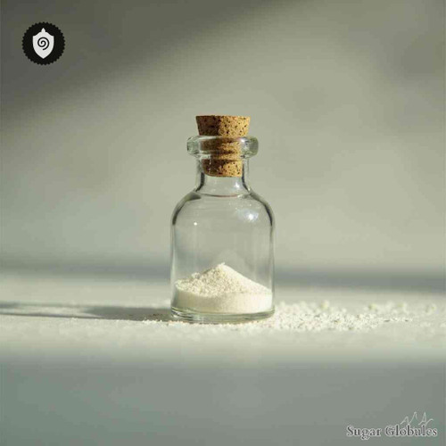 Lottia Gigantea sugar spheres in precise orb form for energetic homeopathic (nonmedical) dry presentation and physical product listing