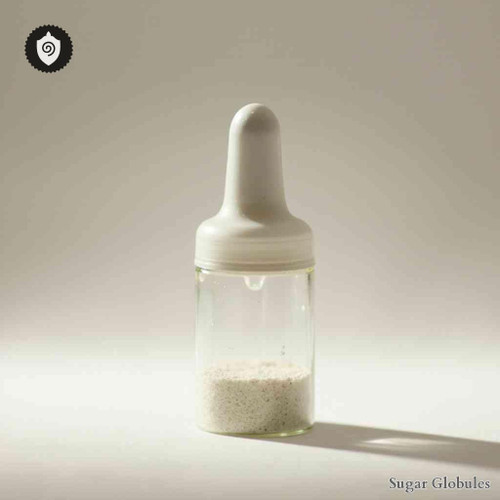 Lutetium Lacticum sugar orbs in uniform sphere format for energetic homeopathic (nonmedical) dry-form presentation and storage