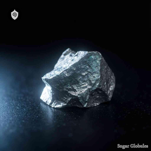 Manganum Metallicum sugar spheres in dry pellet form for energetic homeopathic (nonmedical) preparation and standardized arrangement