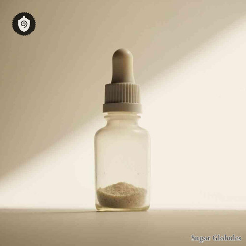 Matricora Bivirgata sugar spheres in precise orb format for energetic homeopathic (nonmedical) dry-form presentation and storage